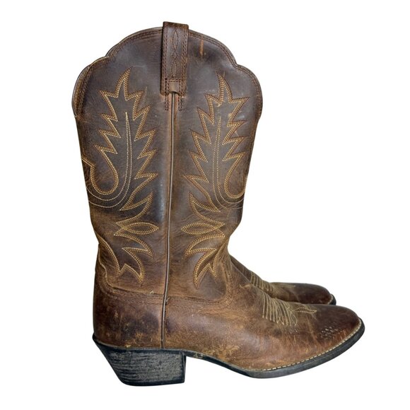 Ariat Womens Brown Leather Cowboy Boots Size 6.5B Western Style - Picture 1 of 7